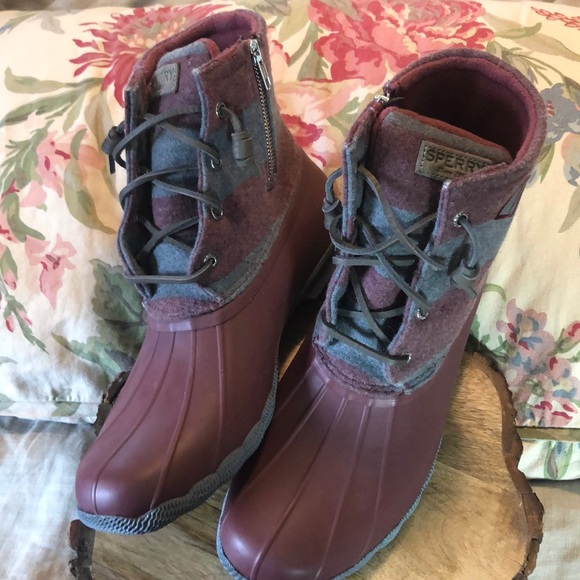 Saltwater Varsity Wine Woolrubber Boots 